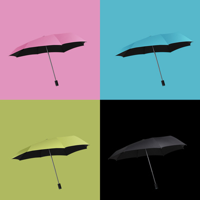 蘑菇创意/RealBrella 风暴伞 黑胶防晒晴雨伞 不会淋湿肩膀的伞