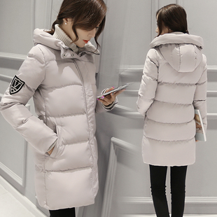 韩版羽绒棉服女中长款2015冬季新款修身显瘦大码女式棉袄外套女潮