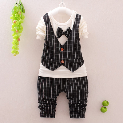 2015新款男女儿童秋装婴幼儿衣服1-2-3-4岁宝宝长袖长裤套装棉