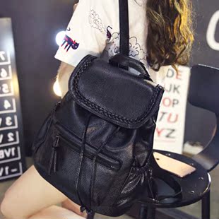 2016新韩版PU新款双肩包女包学生书包背包旅行包大休闲潮女士包包