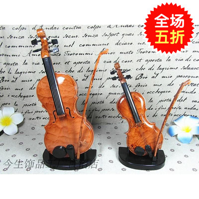 小提琴模型音乐盒流行饰品摆件家居装饰品婴儿童乐器早教玩具包邮