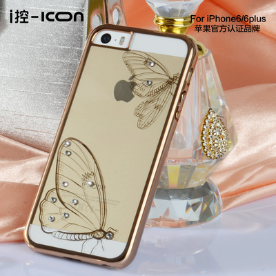 ICON新款苹果5s潮硬壳 iPhone5s手机壳奢华女创意水钻超薄透明套