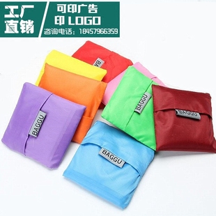 Baggu环保购物袋折叠便携 促销礼品手提袋定制 定做印广告印Logo