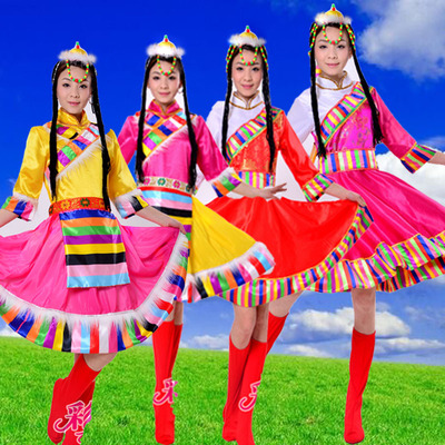 新款女装/舞台装/民族服装/秧歌服/现代服装/演出服/藏族舞蹈服饰