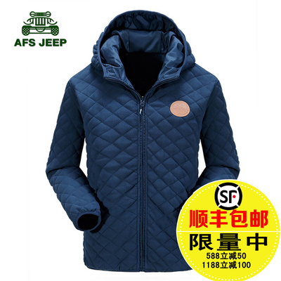 AFS JEEP/战地吉普冬季新品两面穿轻薄棉服男休闲棉衣男双面外套