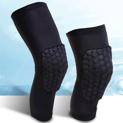 运动保护用品 防撞蜂窝护膝篮足排球装备 护小腿 登山健身护具