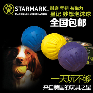 多省包邮 美国星记StarMark妙想球玩具 耐咬实心球宠物 狗狗玩具
