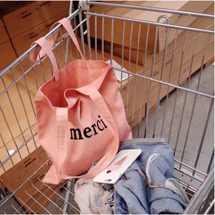 2015新款韩国 文艺字母小清新环保袋购物袋 女单肩包特价包邮