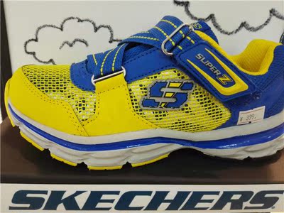 Skechers斯凯奇男童鞋 中大童防滑运动鞋 新款魔术贴跑步鞋95301