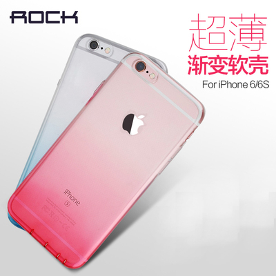 ROCK iPhone6手机壳超薄硅胶保护软壳苹果6s 4.7保护套透明新款潮