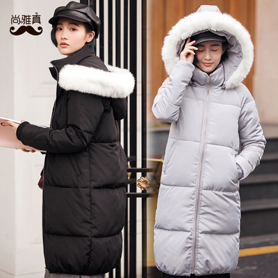 冬装新款韩版女装时尚宽松直筒带帽面包服羽绒棉服加厚保暖棉衣女