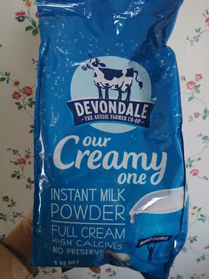 现货！澳洲代购 Devondale德运全脂成人/学生速溶高钙奶粉1kg