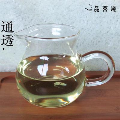 圆形公道杯耐热玻璃茶海功夫茶具分茶器手工透明过茶器大容量茶盅