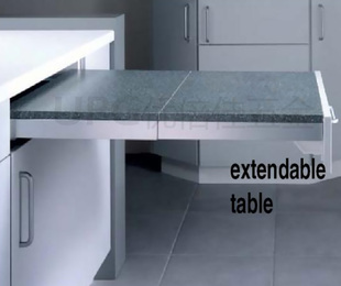 橱柜厨房可伸缩功能餐台/折叠/抽拉/拉伸活动餐台/餐桌导轨配件