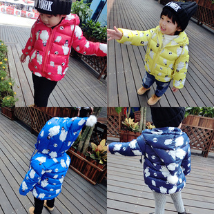 2015新款儿童冬装男童女童棉衣外套1-2-3岁宝宝加厚棉袄羽绒棉衣