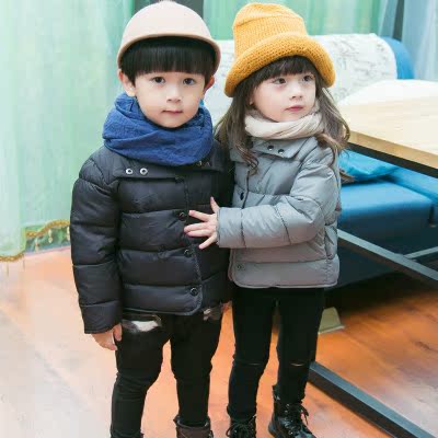 2015新款儿童羽绒棉服小童宝宝时尚韩版男女童童装羽绒棉外套短款