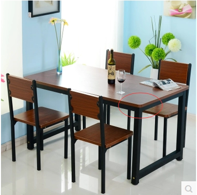 包邮！特价小户型钢木餐桌椅组合家用简易长方形吃饭桌子餐厅家具