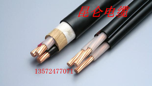 昆仑线缆铜芯 4*25平方 四芯线 三项电 工程用线 国标 电线电缆
