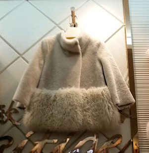 新款2015美利奴皮毛一体羊毛大衣女短款皮草外套羊羔绒剪绒外套