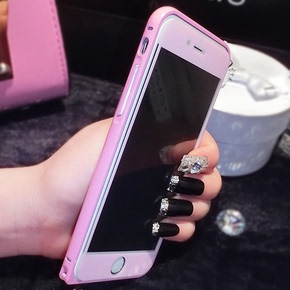 韩国正品马卡龙iphone6手机壳 苹果6plus金属边框 5s手机边框潮女