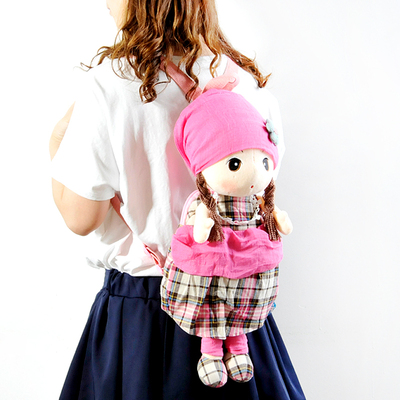 卡通格格菲儿双肩包小女孩创意背包可爱布娃娃儿童生日礼物 女生