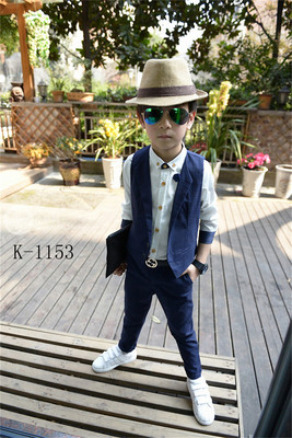 新款儿童影楼摄影西服装 10-12岁男童照相服饰大男孩写真衣服韩版