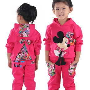 童装女童秋装2015年秋季新款韩版米奇儿童运动休闲套装春秋两件套