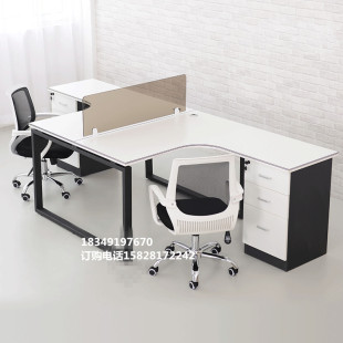 成都简约现代办公家具组合屏风办公桌4人位电脑桌职员桌办公桌椅