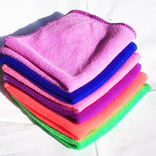 超细纤维小方巾 抹布 厨房用擦手巾 25X25cm纳米毛巾 20条包邮