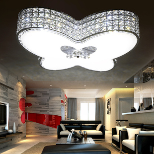 【WaiKuen】新款LED水晶吸顶灯蝴蝶高档客厅卧室餐厅简约现代灯具