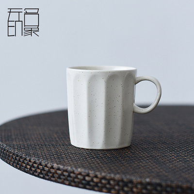 无名印象日式纯手工复古创意陶瓷马克杯个性窑变杯子手纹马克水杯