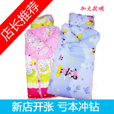 婴儿睡袋春秋冬季加厚款 彩棉婴幼儿童防踢被子 小孩纯棉宝宝睡袋