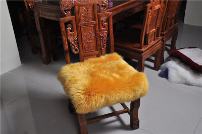 纯羊毛椅垫 支持定做办公椅垫 定做羊毛餐椅垫加厚防滑飘窗羊毛垫
