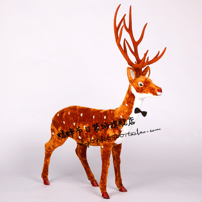 圣诞鹿/麋鹿110cm大圣诞馴鹿 圣诞节摆设鹿 梅花鹿 圣诞鹿梅花鹿
