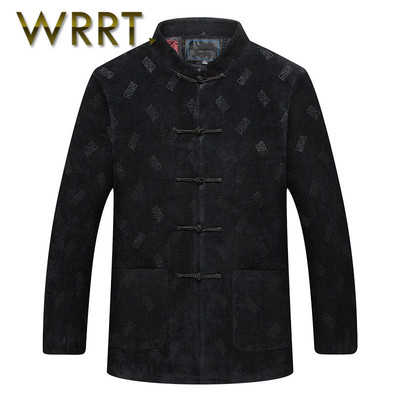 WRRT高端品牌中年唐装外套秋季新款免烫休闲男单排扣民族服装1602
