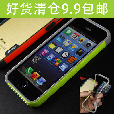 正品包邮韩国iphone5s手机壳边框iphone4手机壳5C硅胶4S苹果保护