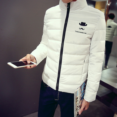 男士棉服冬季新款 青年男款修身棉衣2015学生韩版连帽外套棉袄潮