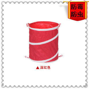 鳄鱼折叠红色白点收纳桶收拾物品筐收纳筐脏衣篮折叠大号欧式圆形