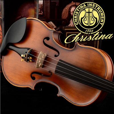 Christina V04升级版乌木考级虎纹手工成人儿童高档小提琴  预售