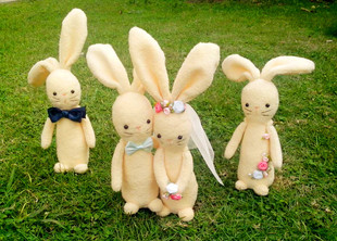 宝木子原创手工娃娃材料包 DIY兔子布偶 今天你要嫁给我