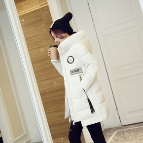 2016冬季新款韩版修身显瘦外套羽绒服棉衣女装中长款加厚棉服学生
