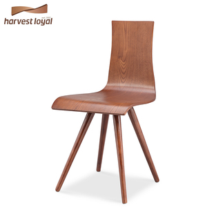 溢莱北欧实木餐椅简约书房椅 单人休闲椅现代时尚创意靠背木椅子