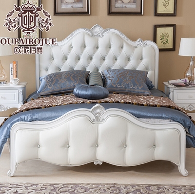 欧派伯爵 欧式床 实木床 法式床 特价1.8米双人床结婚床 三包到家