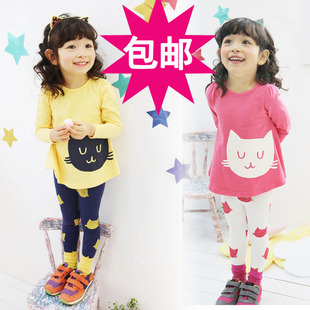 2015新款童装1到4岁女宝宝秋季套装2岁女童两件套小孩秋装衣服潮