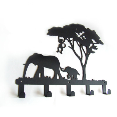 非洲丛林系列创意挂钩大象长颈鹿田园风格铁艺衣服挂简约现代