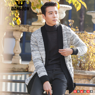 DANGOON 檀君2015秋冬季新款韩版修身男士纯色针织开衫 DG_C062