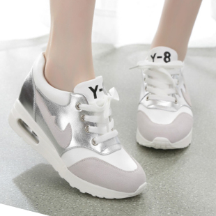 2015秋季新款低帮女鞋休闲单鞋欧洲站内增高鞋韩版系带运动跑步鞋