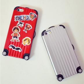 卡通行李箱苹果手机壳 iPhone5S保护壳 iPhone6 plus手机套