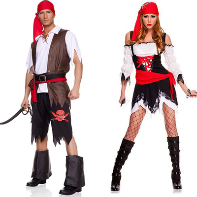 万圣节男女情侣款加勒比海盗装cosplay酒吧夜店角色扮演DS演出服