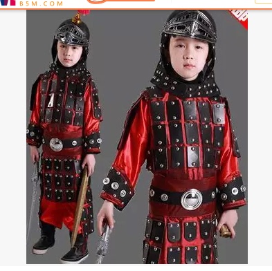 新款成人古装盔甲武士古典舞蹈服装古兵服男装兵马俑影视演出儿童